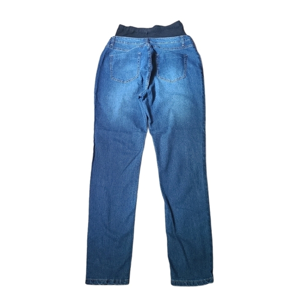 NWT Boohoo Blue maternity Sz.12 Thea over the bump jeans denimcore comfortcore - Picture 11 of 12